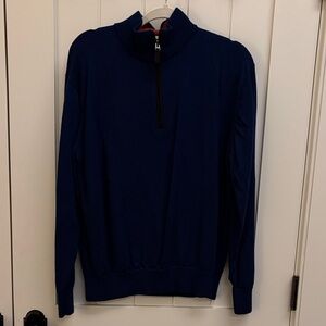 Orvis Men's Navy Blue 1/4 Zip Sweater